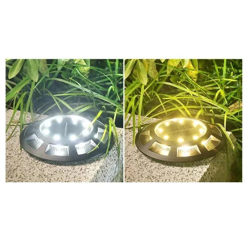 Solar Ground Lights Outdoor IP65 Waterproof 16LED Solar Powered Garden Pathway Light for Villa Yard Lawn Light Landscape Decor ﻿