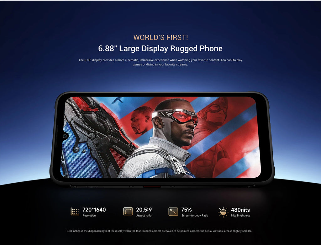 [World premiere] Fossibot F112 PRO 5G Rugged Smartphone 6.88" HD+ 7150mAh 24G(8+16)+256G Mobile Phone Android 14 50MP Cell Phone