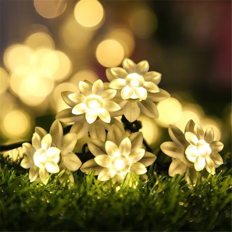Led Solar Lamp Solar Garden Light Xmas Outdoor Decoration Lights Garden Butterfly Rose Decorative Light Outdoor Garland Lights