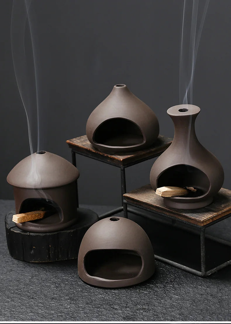 Ceramic Incense Holder for Sticks Decorative Incense Burner Tray Home Decor Smudge Ash Catcher Yoga Meditation Room Incensory
