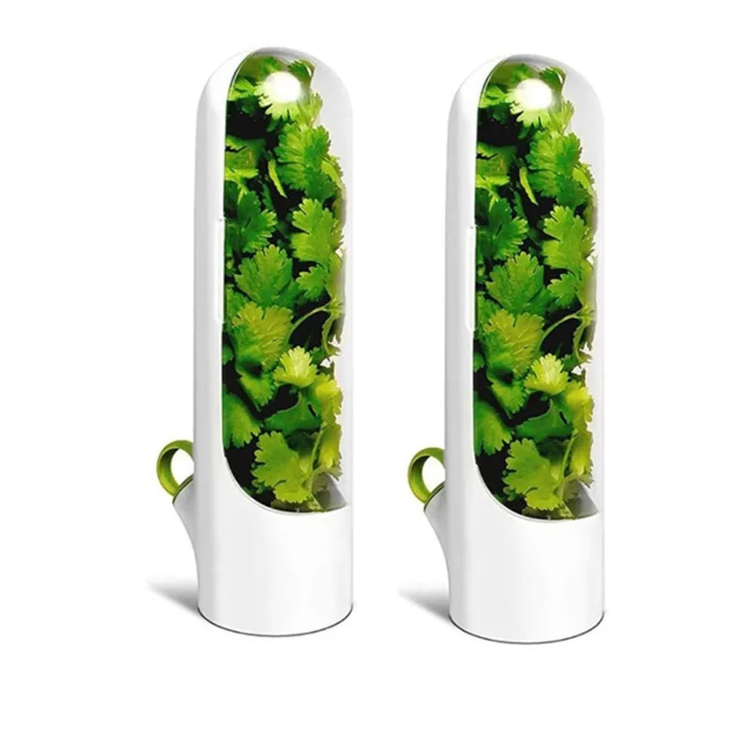 1/2/3PCS Herb Saver Storage Container Fresh Herb Keeper Vanilla Vegetables Fresh Preservation Bottle For Refrigerator Kitchen