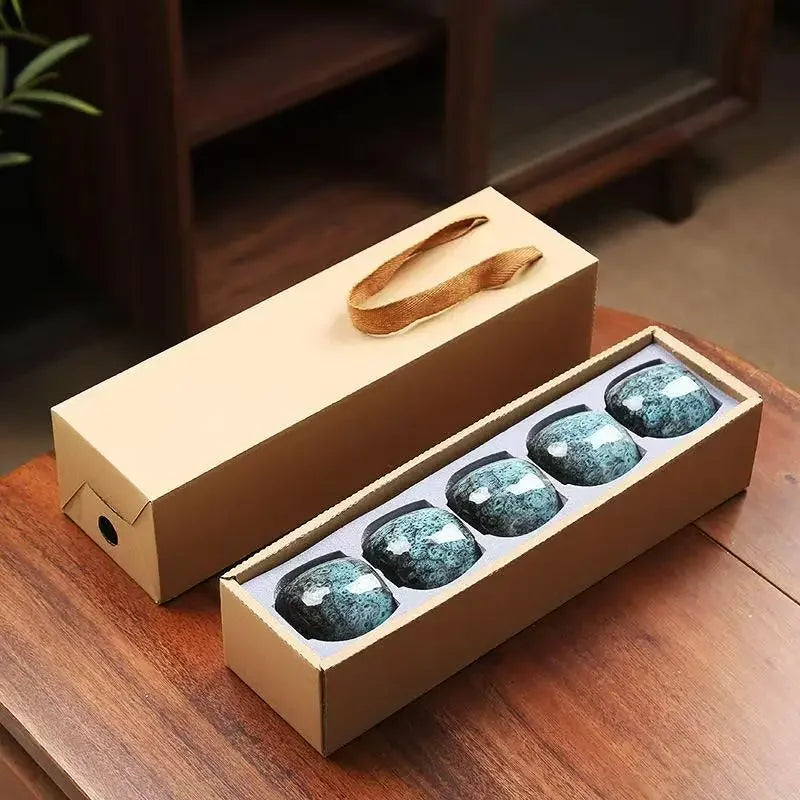 1/5pc Colorful Reactive Glaze Ceramic Coffee Mug 170ml Ceramic Espresso Tea Cup Home Office Lacquered Water Cups Drinkware