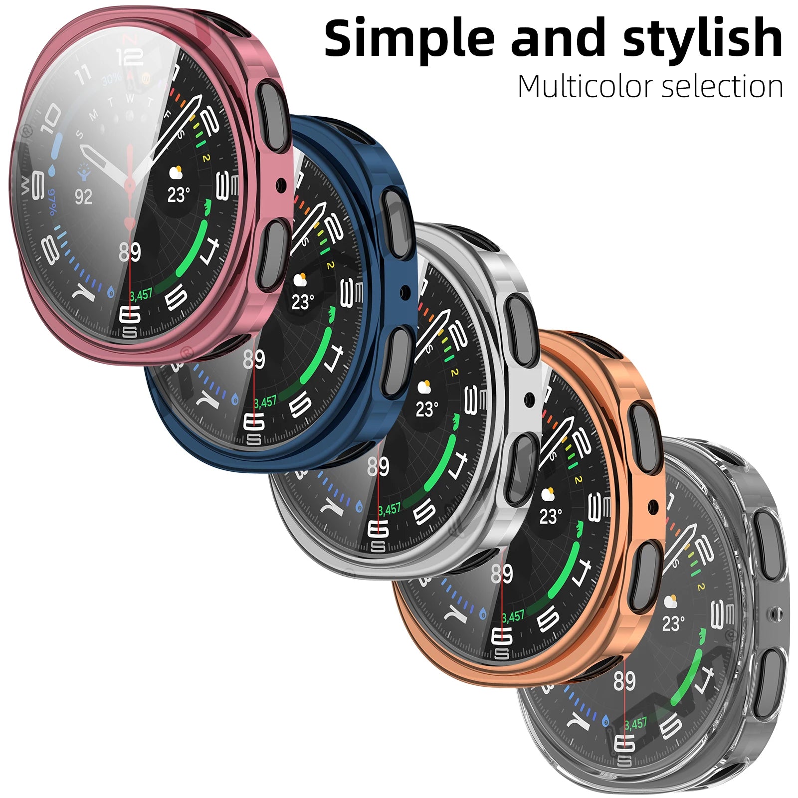 Case for Samsung Galaxy Watch 8 40mm 44mm Full Coverage Bumper Soft TPU Protective Case Cover - Galaxy Watch8 Accessories