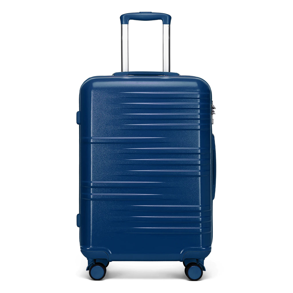 British Traveller Lightweight Hard Shell Suitcase ABS+PC, 20/24/28 inches, 4 spinner wheels with combination lock