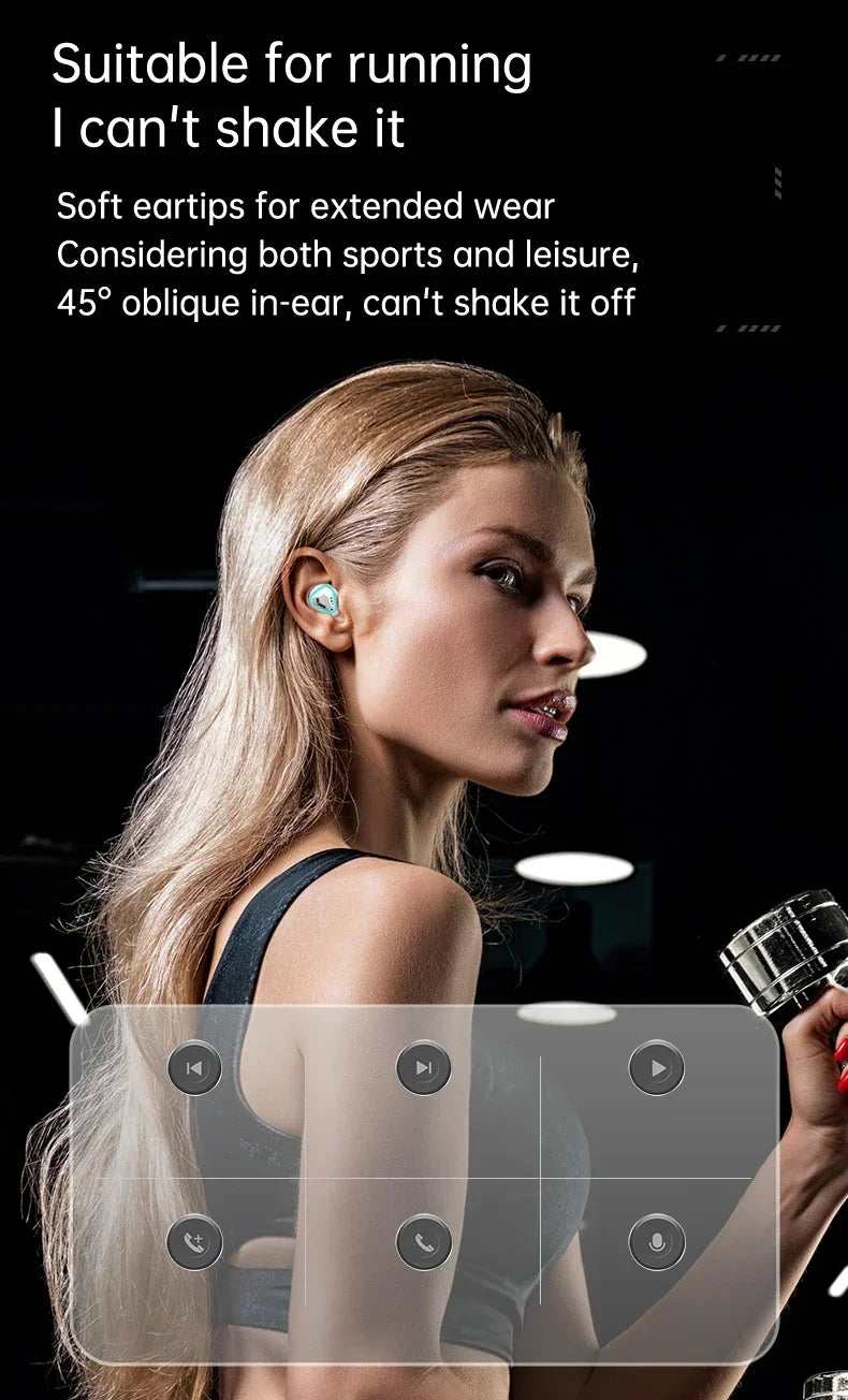 TWS Wireless Headphones Earphones Bluetooth Touch Control Noise Reduction Stereo Waterproof Earbuds Headsets With Microphone