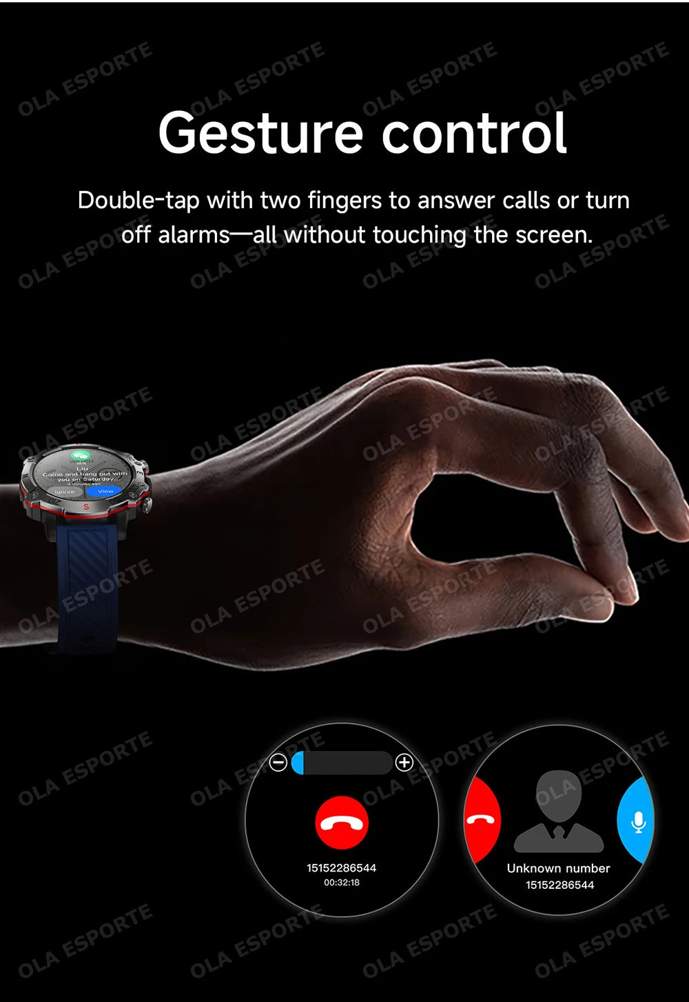 GPS Smart Watch 5ATM Waterproof Built-in Dual-band GNSS GPS Motion trajectory Military Sport Smartwatch Men 2025 New For Android