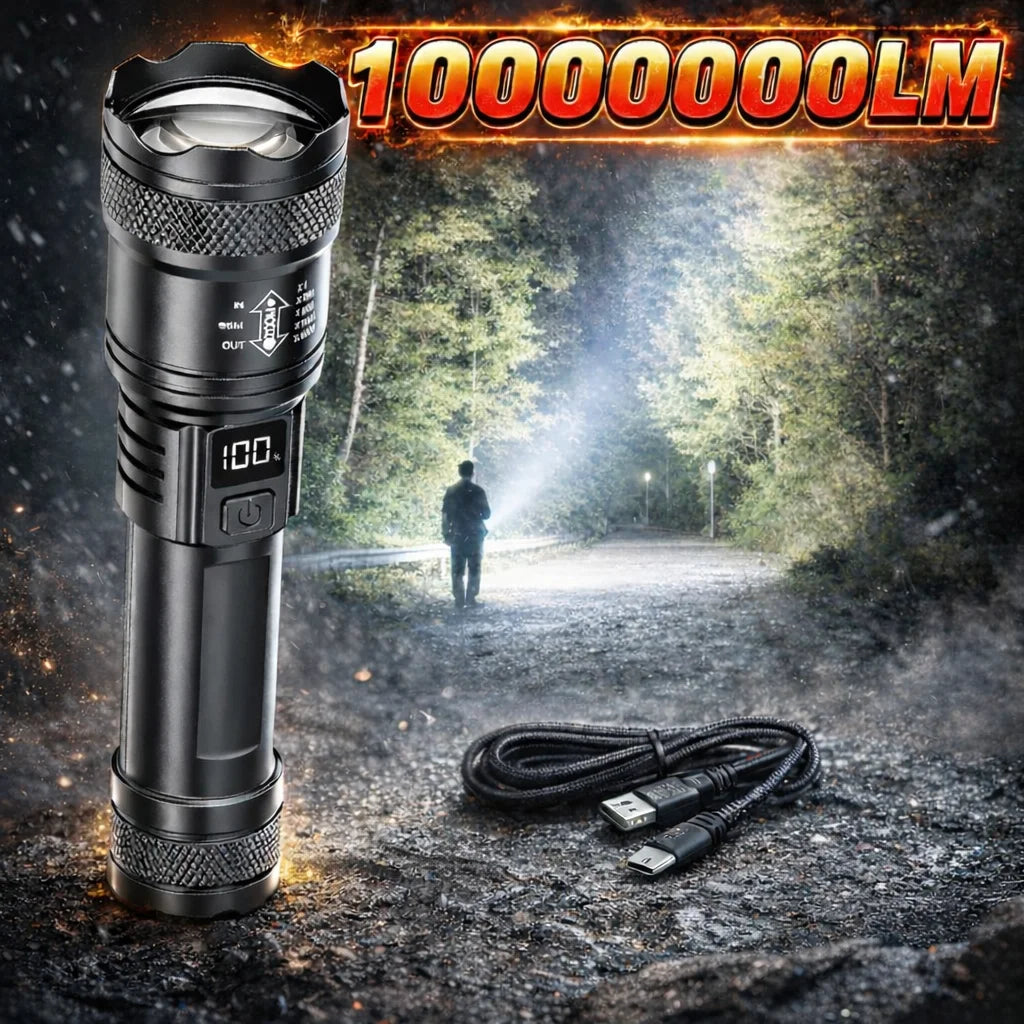Ultra Bright P50 LED Flashlight Tactical EDC Zoomable Handheld Torch Emergency Spotlight  14500 18650 Battery