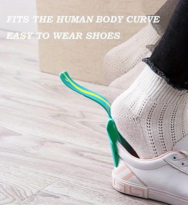 2PCS Lazy Shoe Helper, Plastic Shoe Wearing Aid, No Need to Bend Over, Fits All Shoes, Perfect for Elderly & Pregnant Women