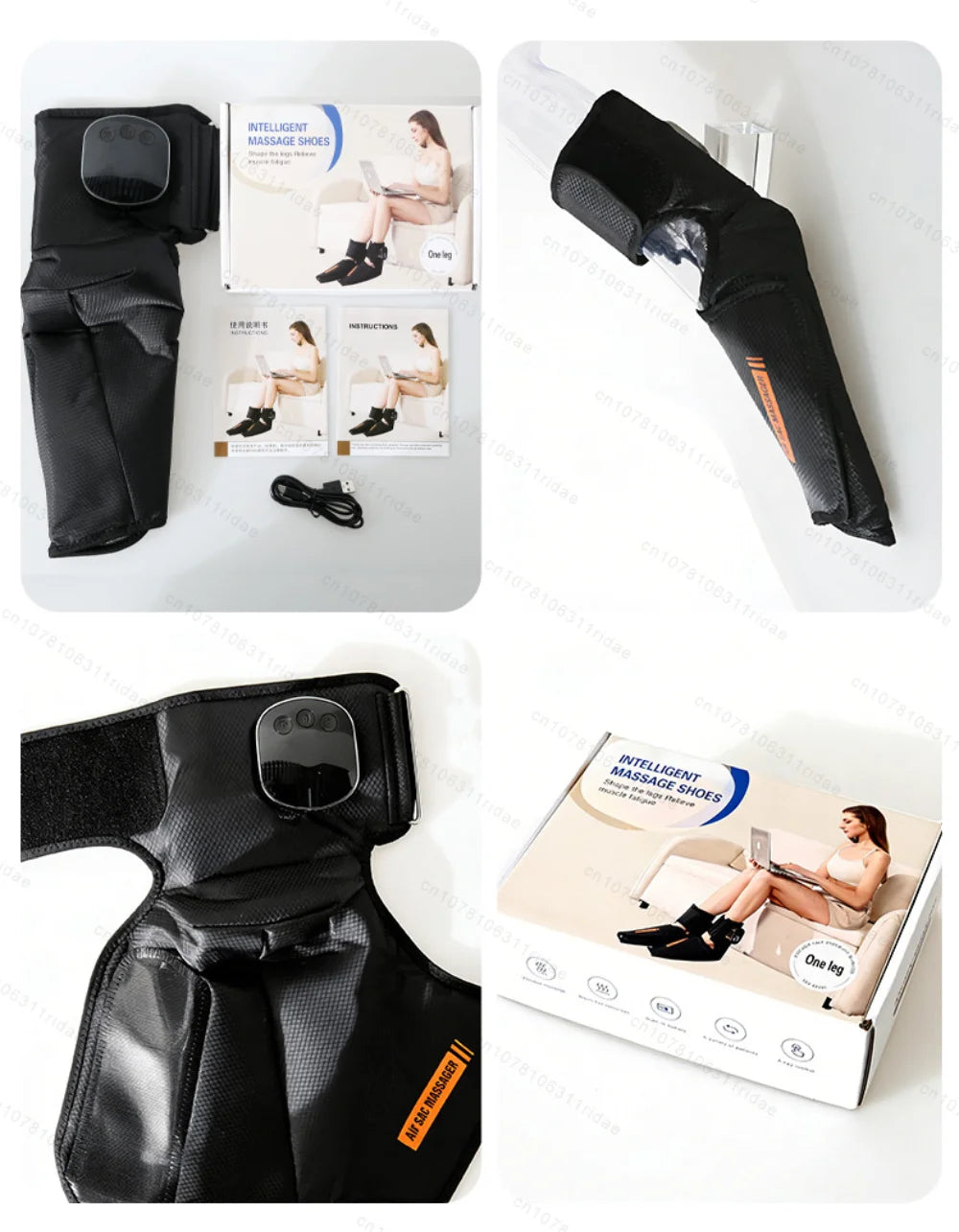 Electric Airbag Compression Foot Massager Airbag Kneading Foot Massage Vibration Warm Massage Feet Deep Relax Foot Ankle Brace