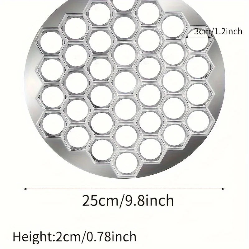Aluminum Dumpling Maker Tool | 37-Hole Ravioli Press for Homemade Pasta & Meat Fillings | Multi-Use Pastry Mold Kitchen Gadget