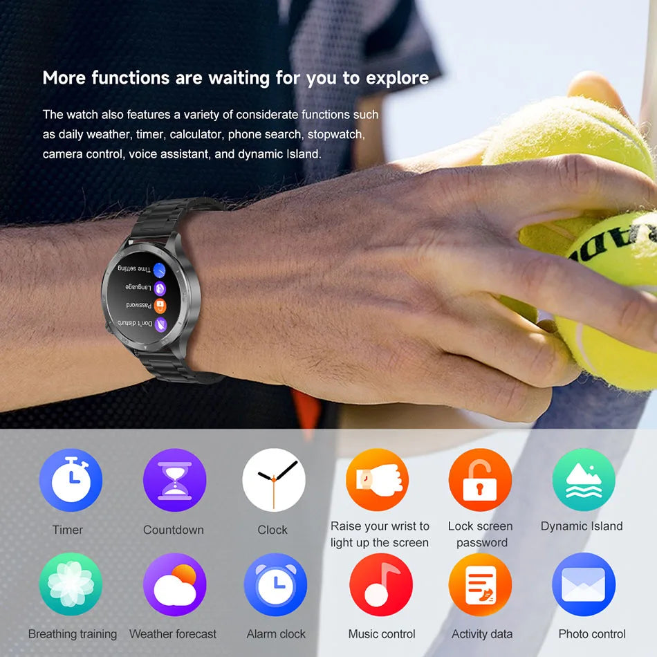 OPPO New X2 Bluetooth Call Smart Watch AMOLED HD Screen GPS Outdoor Sports Fitness Watch Health Monitoring Smartwatch Android