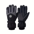 Winter Unisex Snowboard Ski Gloves PU Leather Non-slip Touch Screen Waterproof Motorcycle Cycling Fleece Warm Snow Gloves