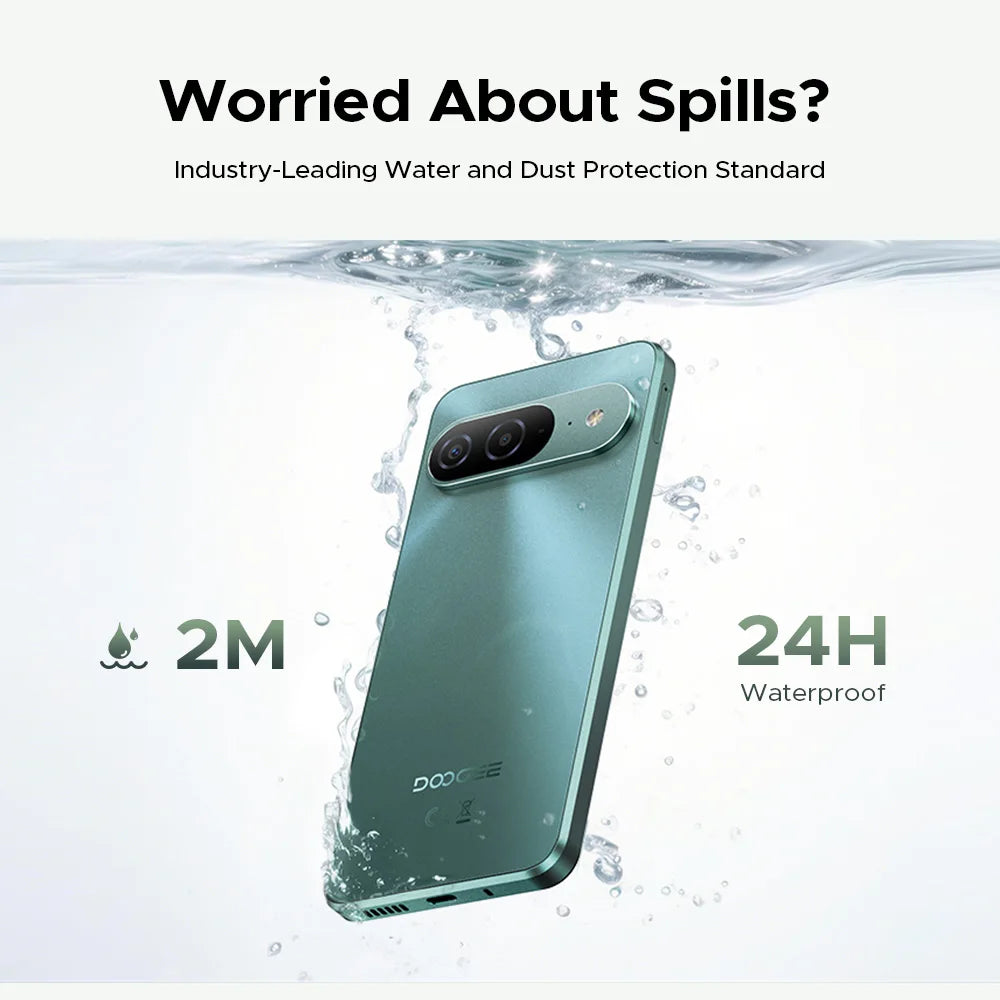 Global Version DOOGEE B10 Smartphone Android 16 7600mAh Battery 6GB 256GB 6.6'' Display 64MP AI Camera IP68 / IP69K Mobile Phone