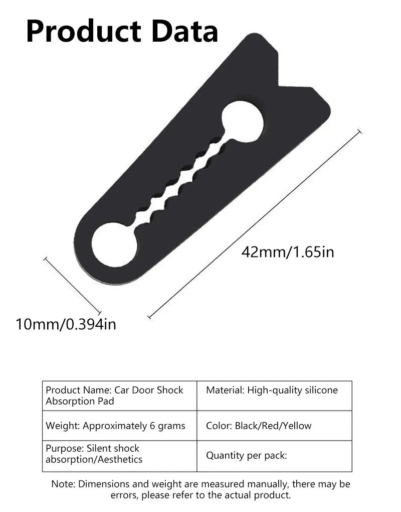 1/4pcs Car Door Shock Absorber Universal Car Door Buckle Soundproof Deadener Damper Cushion Anti-Vibration Buffer Pad 2026 New