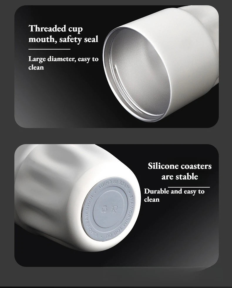 260ML 450ML SUS316 Thermal Coffee Mug Leakproof Portable Travel Tumbler with Lid Stainless Steel Cup for Car Work Hot Cold Drink