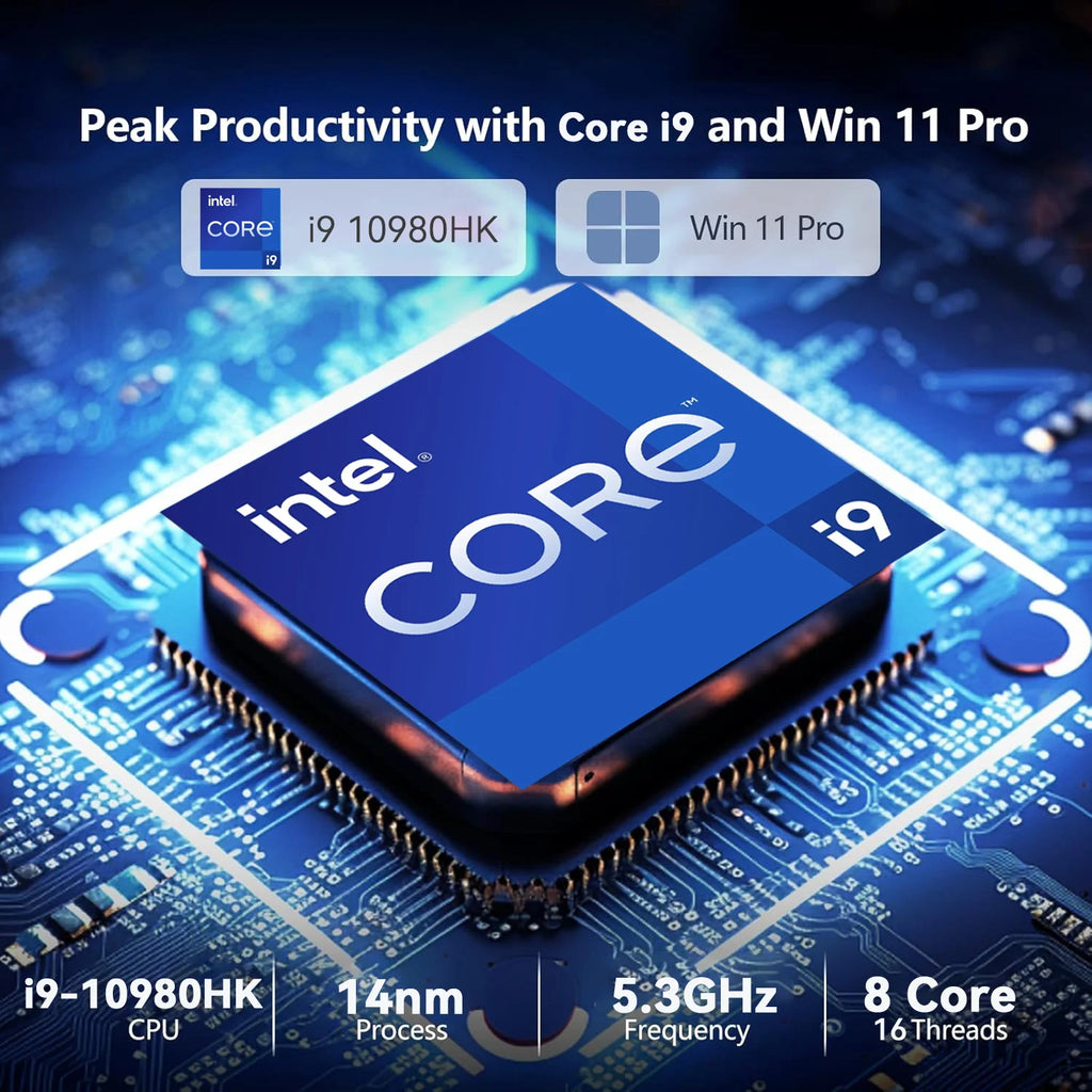 2026 Windows 11 Laptops 15.6 inch Laptop Fingerprint UnIock Intel Core i9-10980HK 16GB RAM 2TB SSD Backlight Gaming Notebook