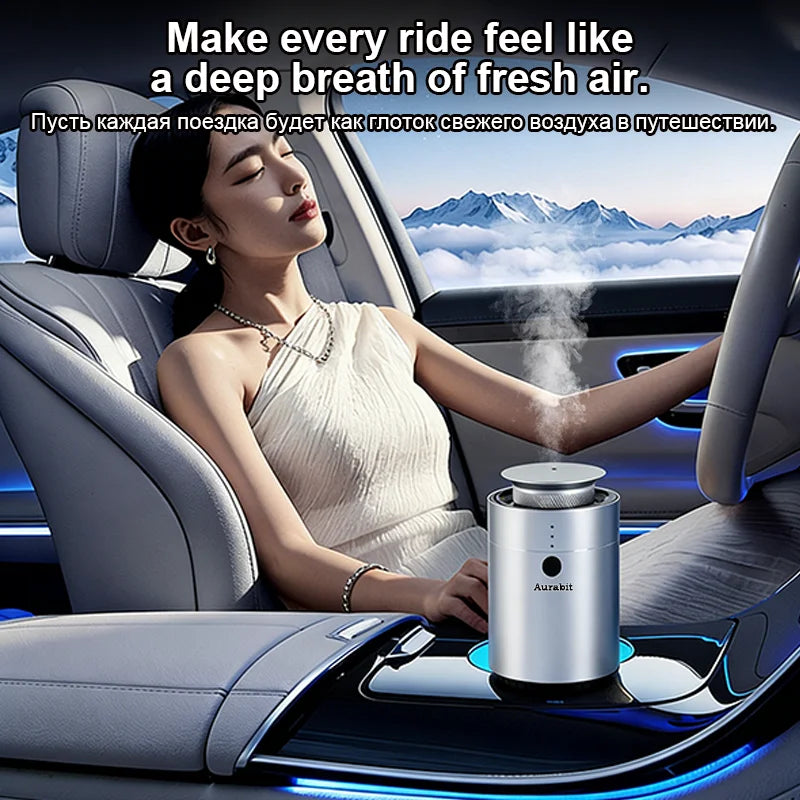 Smart Car Aroma Diffuser Auto Start Stop with Engine Quick Deodorizer Dual Mode for Home Vehicle Long Lasting Fragrance