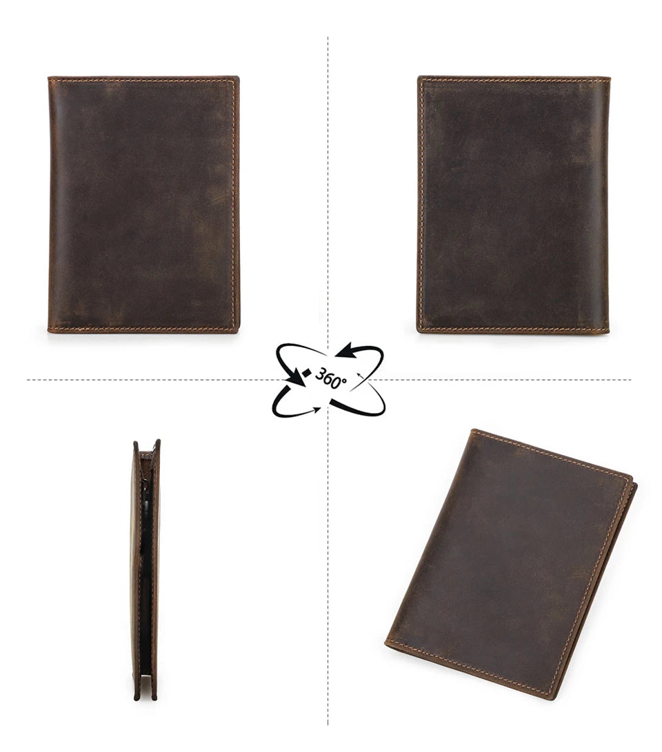 CONTACT'S Genuine Leather Passport Wallet Card Holder Coin Purse AirTag Slot Men Travel Wallet Women‘s Purse Passport Cover Bag