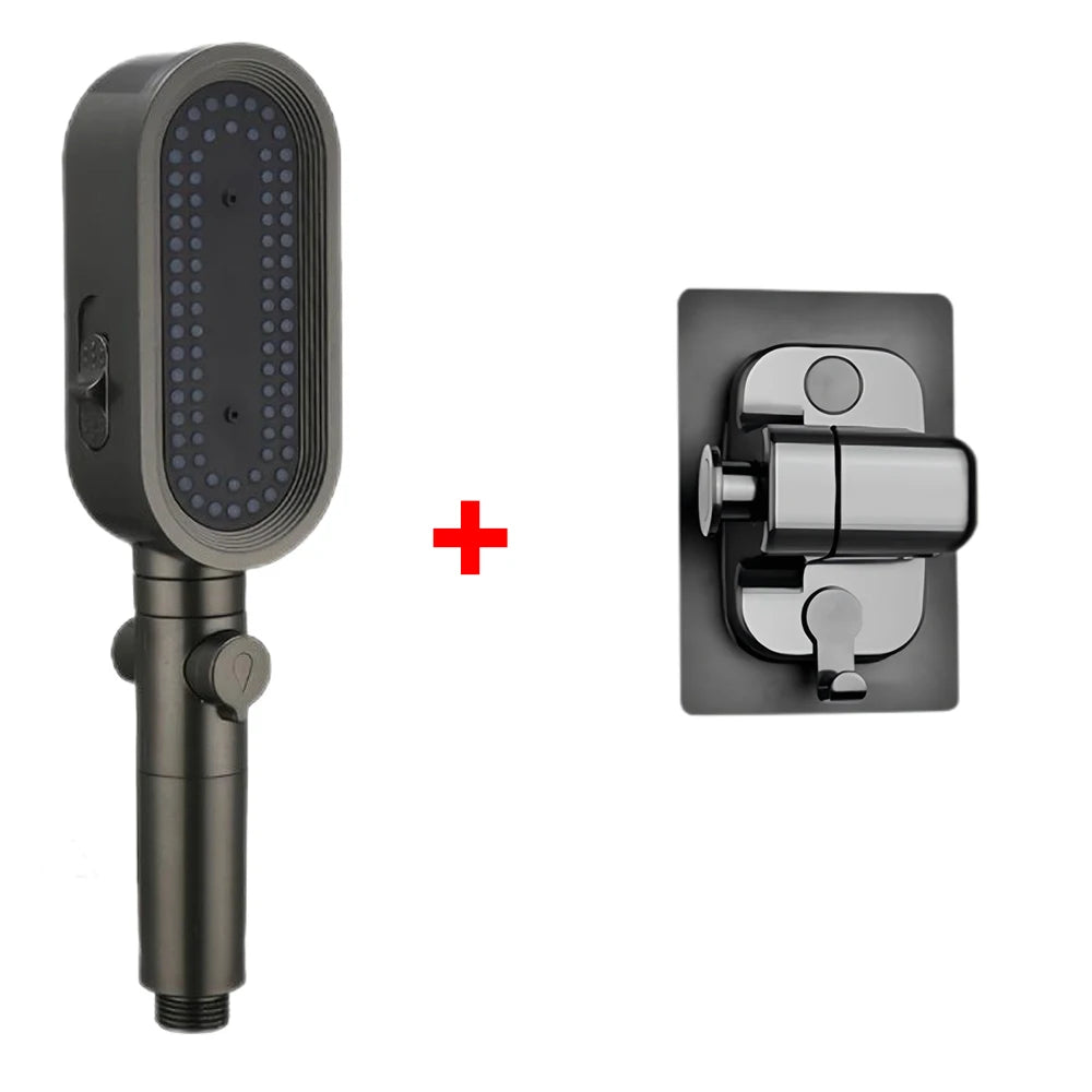 3 Modes Powerful Shower Head Anti-clogging and Easy To Clean Anti Anti-limescale Shower Head Handheld Flexible Bath  Shower Head