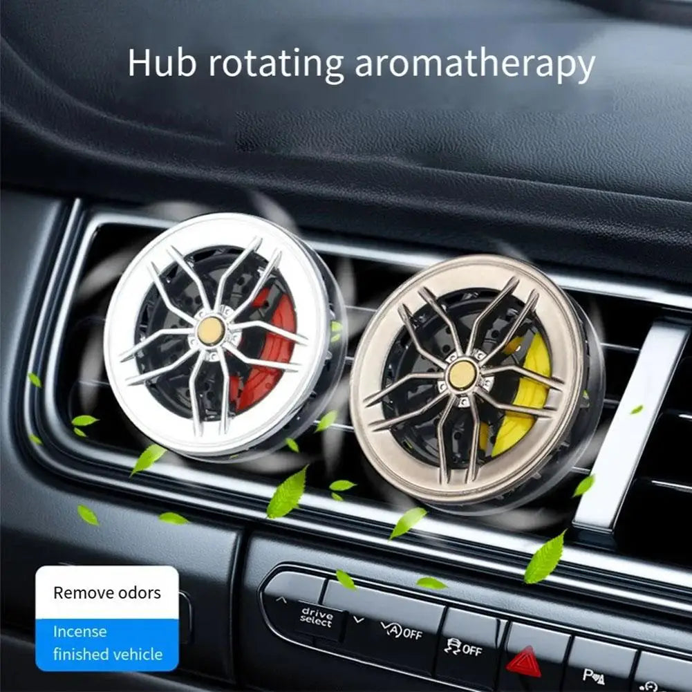Car Air Freshener Rotatable Clip Auto Wheel Hub & Air Vent Fragrance Tire Fragrance Clips Decorative Car Accessories