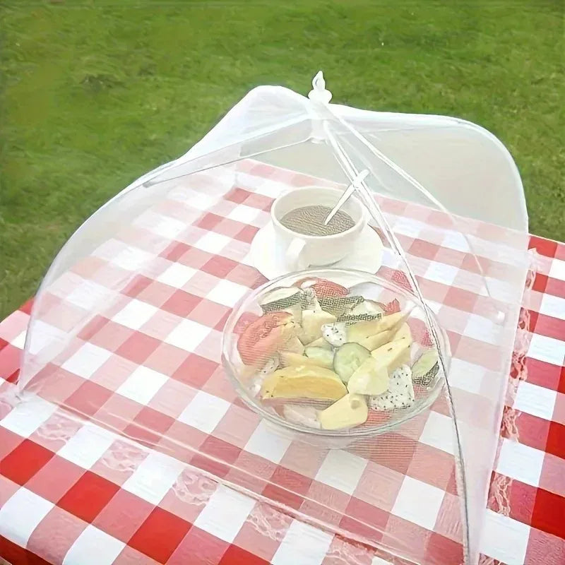 Foldable Washable Food Mesh Cover Proof Anti Mosquito Pop-Up Food Cover Umbrella Meal Breathable Cover Kitchen Accessories