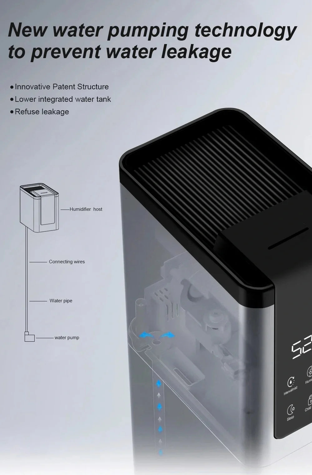 13L Hot Fog New Floor Air Humidifier Large-capacity Disinfection of Pregnant Women and Babies in Household Quiet Bedroom
