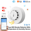 WiFi Smoke Sensor Tuya Smoke Detector Photoelectric Sensor Fire Alarm Home Kitchen Security System Work With Smart Life APP