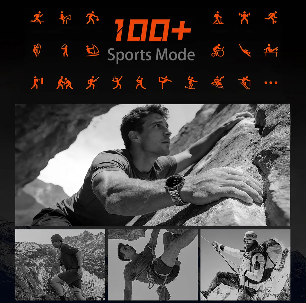 LIGE Men Smart Watch 1400 mAh 1.7 Inch Screen Bluetooth Call Voice Assistant Watch Sport Fitness IP68 Waterproof Smartwatch 2026