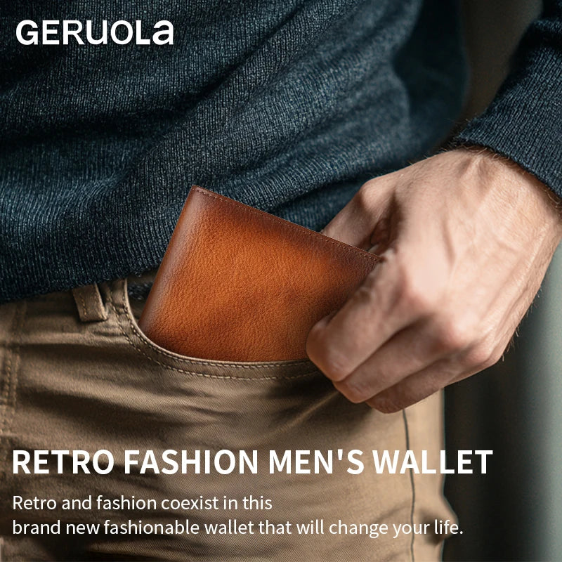 2526 Bestseller Short-style wallet crafted from genuine top-grain cowhide leather Features RFID blocking technology Card slot de