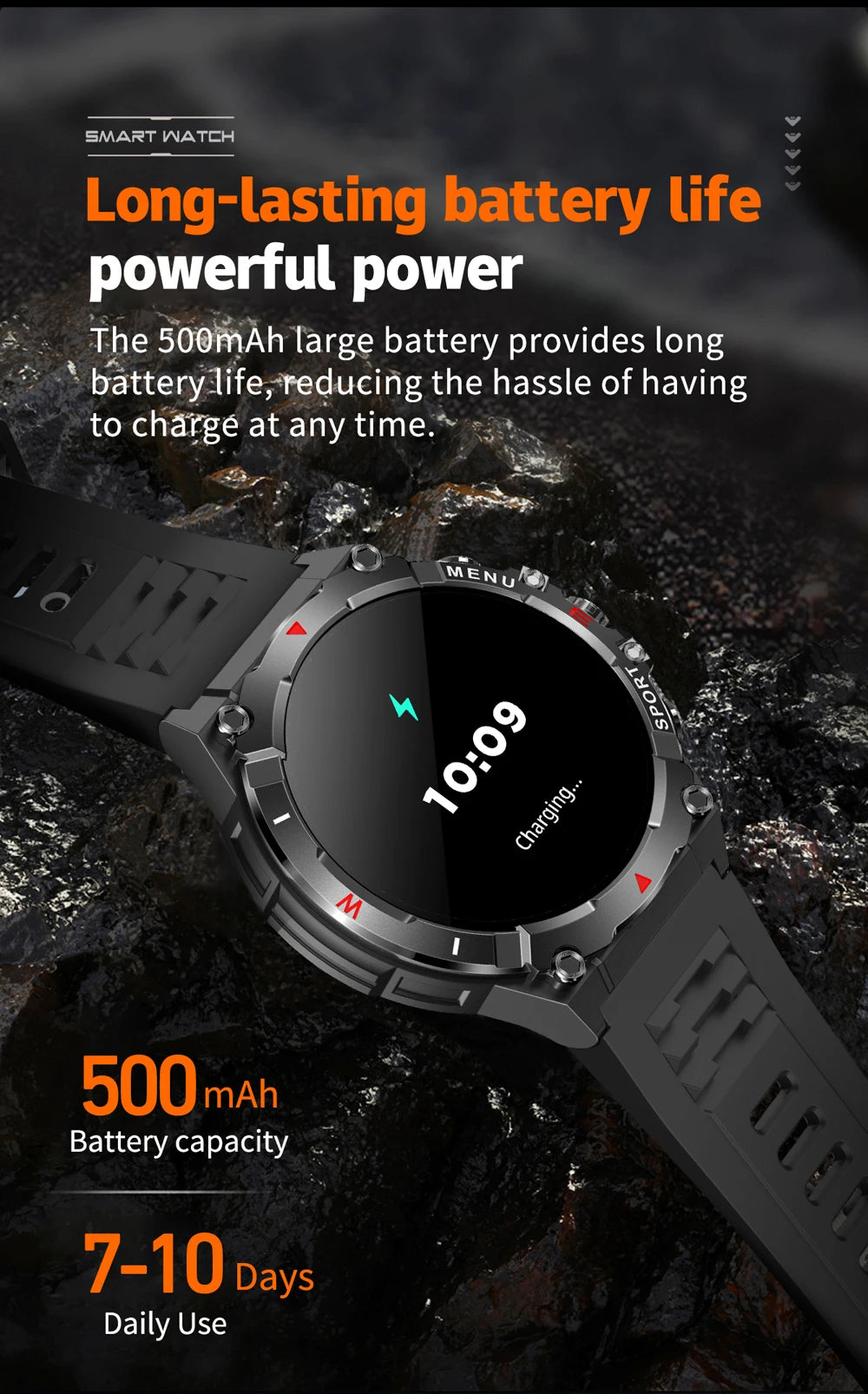 2025 COLMI V76 GPS Smartwatch 1.43" Ultra AMOLED Display Built-in Compass Altimeter Bluetooth Call Smart Watch 500mAh Battery