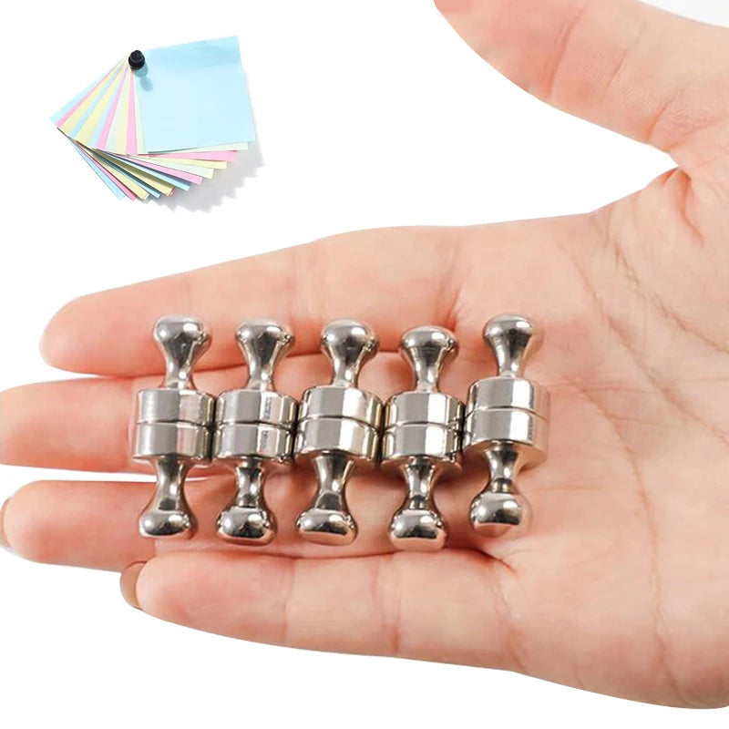 3/5/10/12pcs Super Strong Magnetic Push Pins Neodymium Magnet Refrigerator Kitchen Whiteboard Durable Magnetic Thumb Tacks Sucke