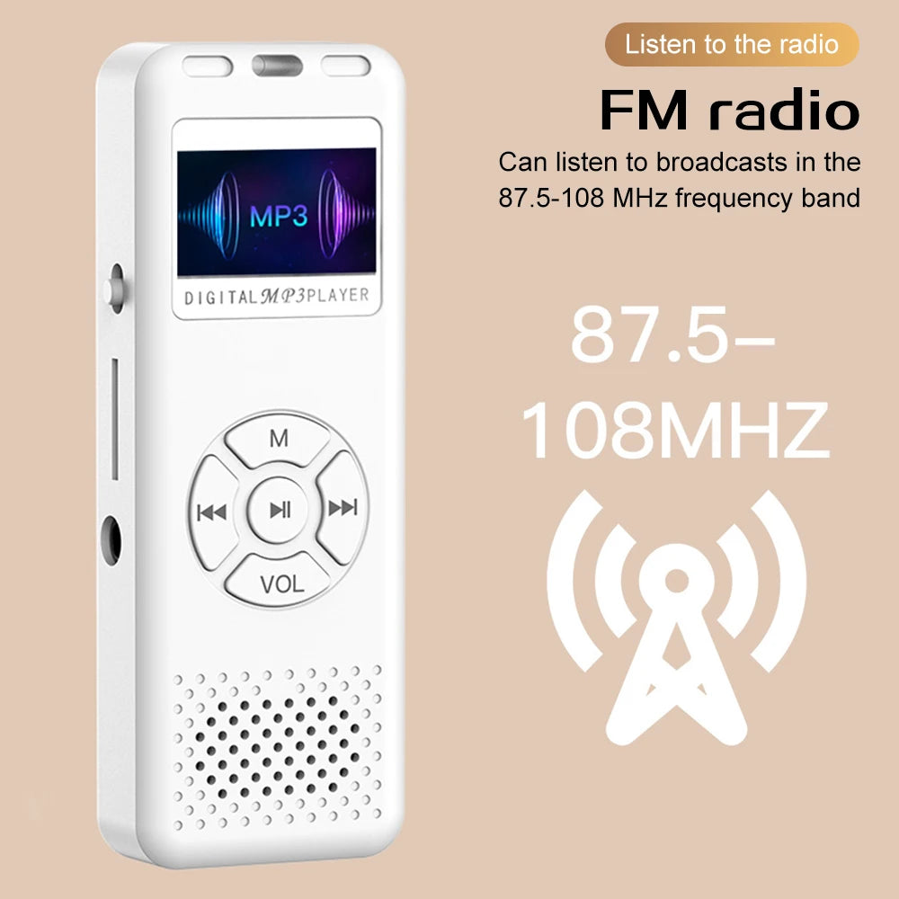 Mini Digital Audio/Sound/Voice Recorder Convenient MP3 Player Digital Voice Recorder FM Mini Radio HiFi Sound Quality