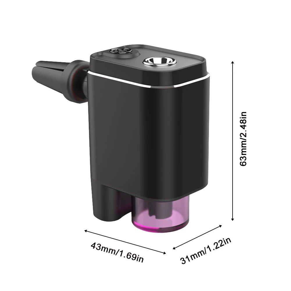 Smart Car Aromatherapy Diffuser Essential Oil Mist Humidifier Air Freshener Vent Clip Fragrance Diffuser for Auto Aromatherapy