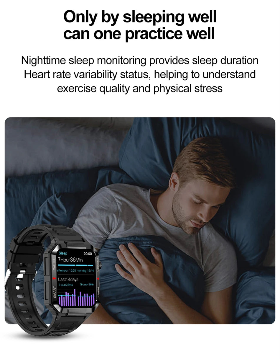 ChiBear NFC GPS Bluetooth Call Smart Watch 1.99'' HD Screen 120+ Sports Fitness Watch Outdoor Weather IP68 Waterproof Smartwatch