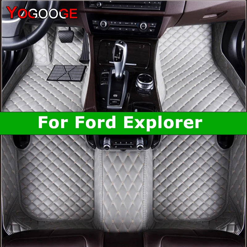 YOGOOGE Custom Car Floor Mats For Ford Explorer Auto Carpets Foot Coche Accessorie
