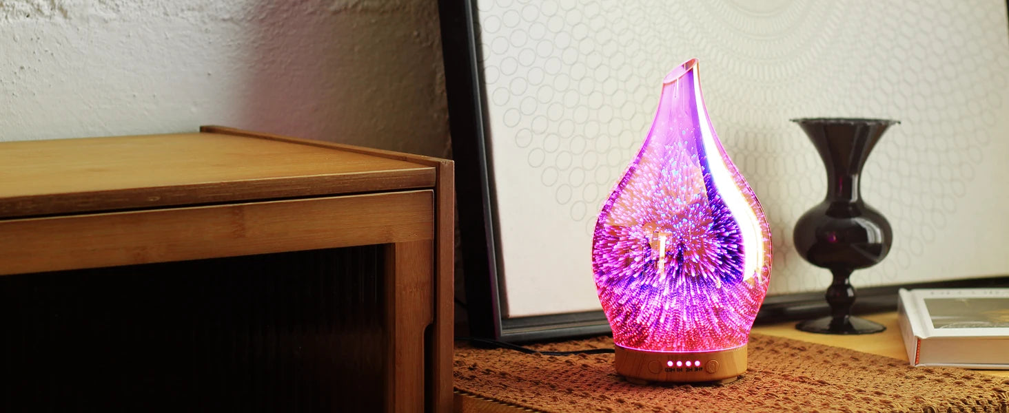 Essential Oil Diffuser 3D Aromatherapy Ultrasonic HumidifierAuto Shut-Off Timer Setting,Aroma Decoration for Home Office Gift