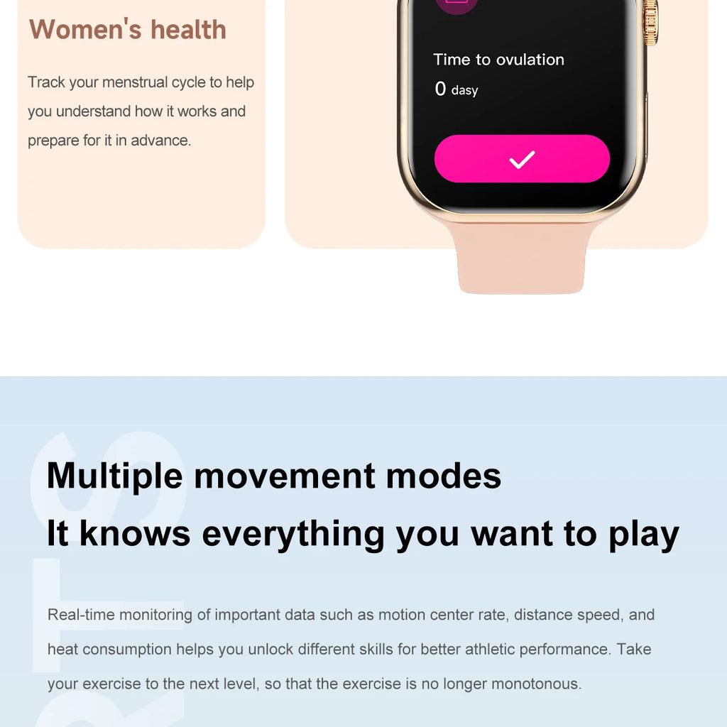 2026 Smart Watch 10 For Android IOS Bluetooth Health monitoring Talk Heart Rate Sleep Record Sports Smart Watch Ladies Men Gift