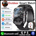 Military GPS Smart Watches For Men Flashlight Waterproof Outdoor Sport Tracker Bluetooth Call Smartwatch Man Women 2025 Pk h12