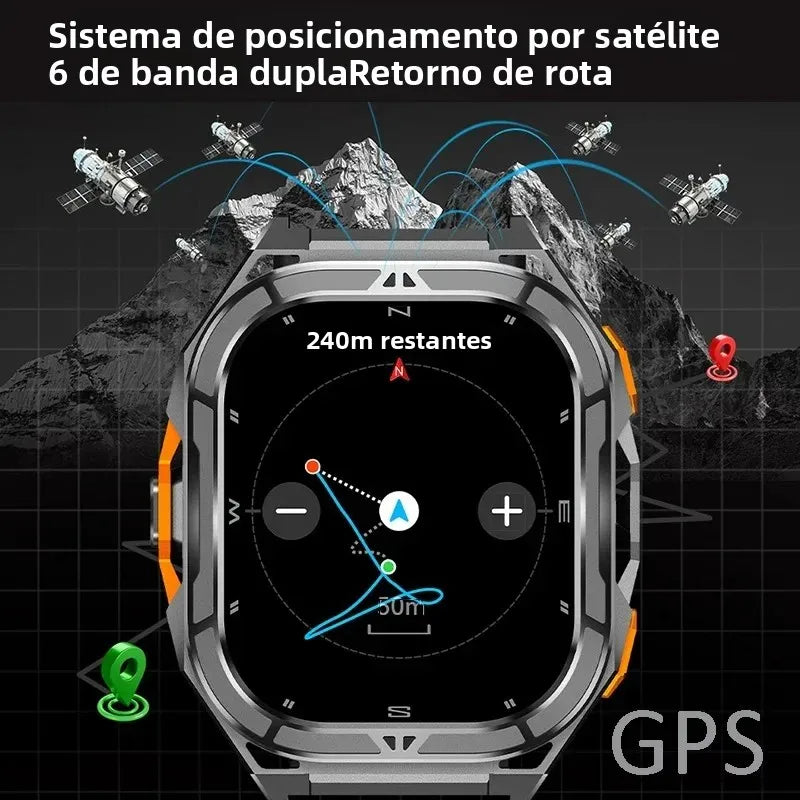 Luxury AMOLED Smartwatch Real GPS 5ATM Waterproof Smart Watch Electronic Clock Sports Wrist Digital Watches for Man Android 2026