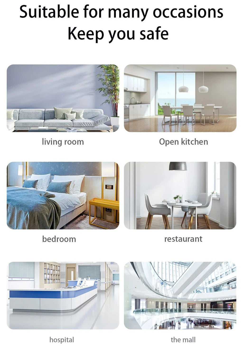 WiFi Smoke Sensor Tuya Smoke Detector Photoelectric Sensor Fire Alarm Home Kitchen Security System Work With Smart Life APP
