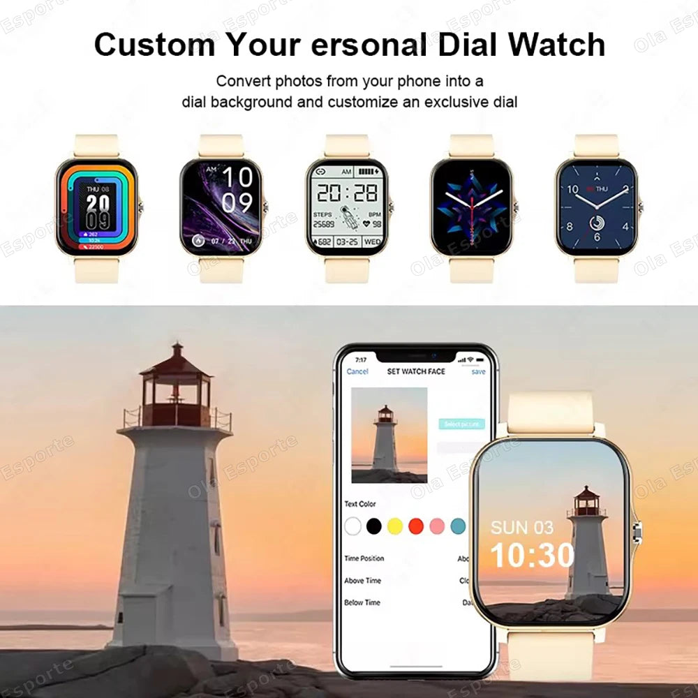 2026 New Smart Watch For Android IOS 1.83Inch Color Screen Bluetooth Call Blood Oxygen/Pressure Monitoring Smart Watch Women Men