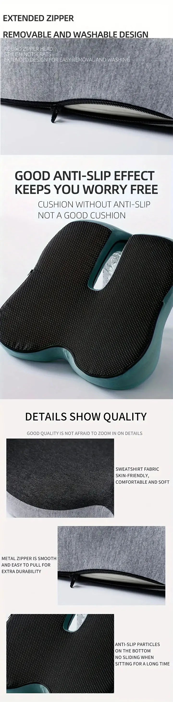 FULLHOT Memory Foam Cushion Interior Accessories Pillow Car Seat Waist Pillow Lumbar Support Office Pillow Chair Cushion