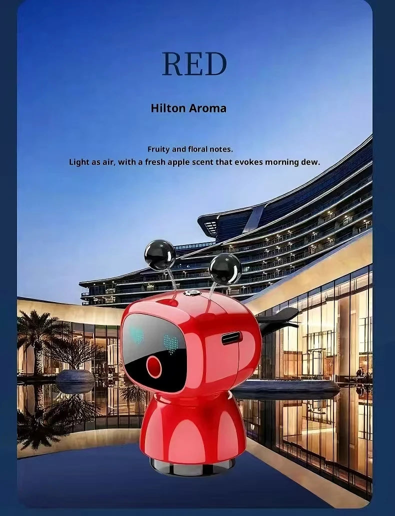Smart Robot Car Air Vent Perfume Clip Auto On/Off with Car Start New Spring Summer Style Long Lasting Fragrance Odor Eliminator