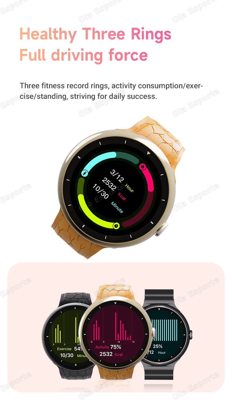 7 in 1 Strap Smart Watch Sports Watch Men Women AMOLED Screen GPS Bluetooth Calls Waterproof SmartWatch for Android IOS 2025 New