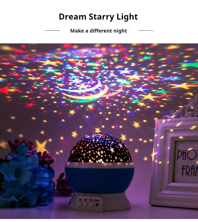 Night Lamp Projector Starry Sky Night Light Projector Baby Lamp Decor Rotating Starry Nursery Moon Galaxy Projector Table Light
