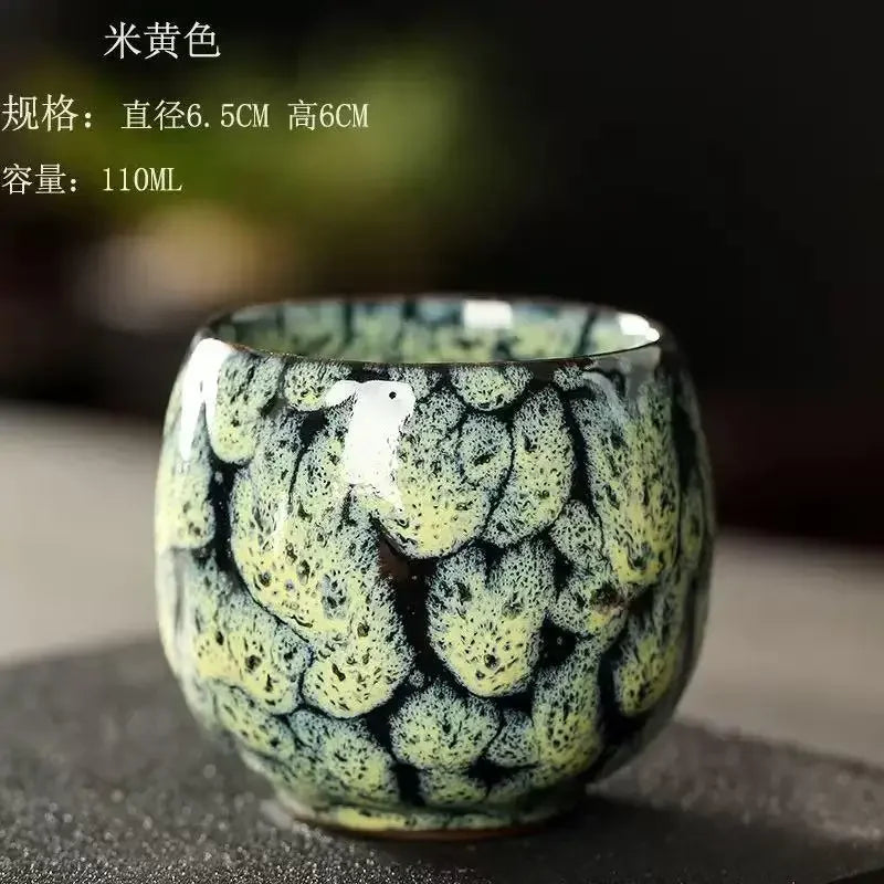 1/5pc Colorful Reactive Glaze Ceramic Coffee Mug 170ml Ceramic Espresso Tea Cup Home Office Lacquered Water Cups Drinkware