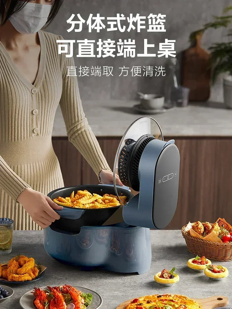 Visible 5L Large Capacity Air Fryer: Intelligent Household Oil-Free Steam Fryer.