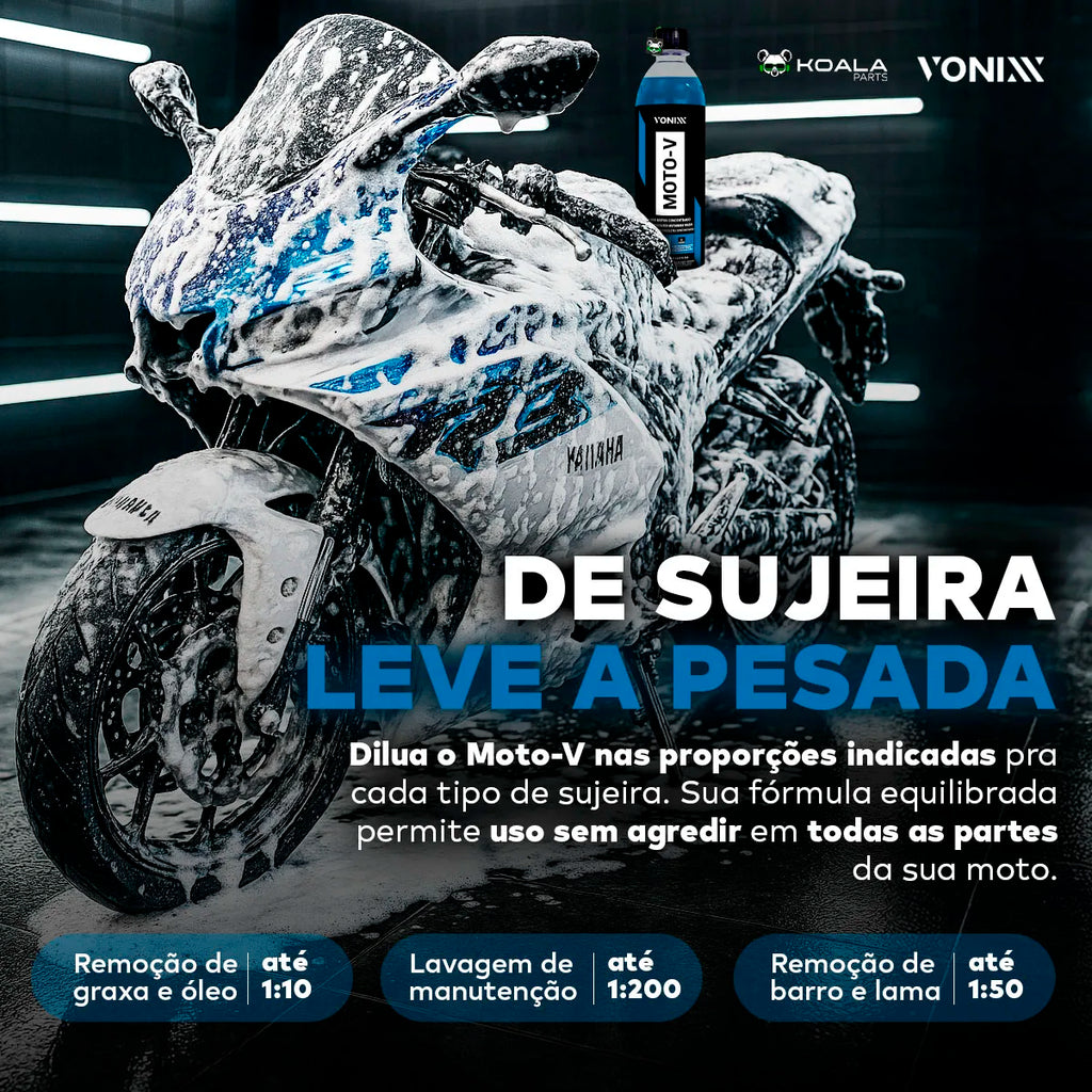 Car Motorcycle Shampoo Degreasing Concentrated Moto-v Heavy Cleaning Grease Mud Oil 500ml Vonixx