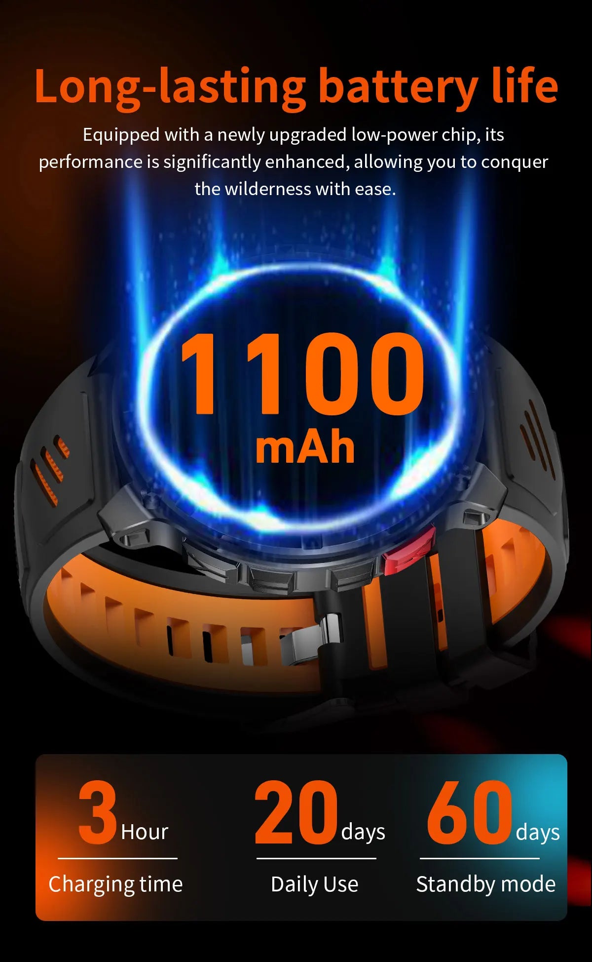 2026 New T-Rex 3 Pro Smart Watch 1100mAh Long Battery Dual-Band GPS 10ATM Waterproof Military Grade Sports Outdoor Smartwatches