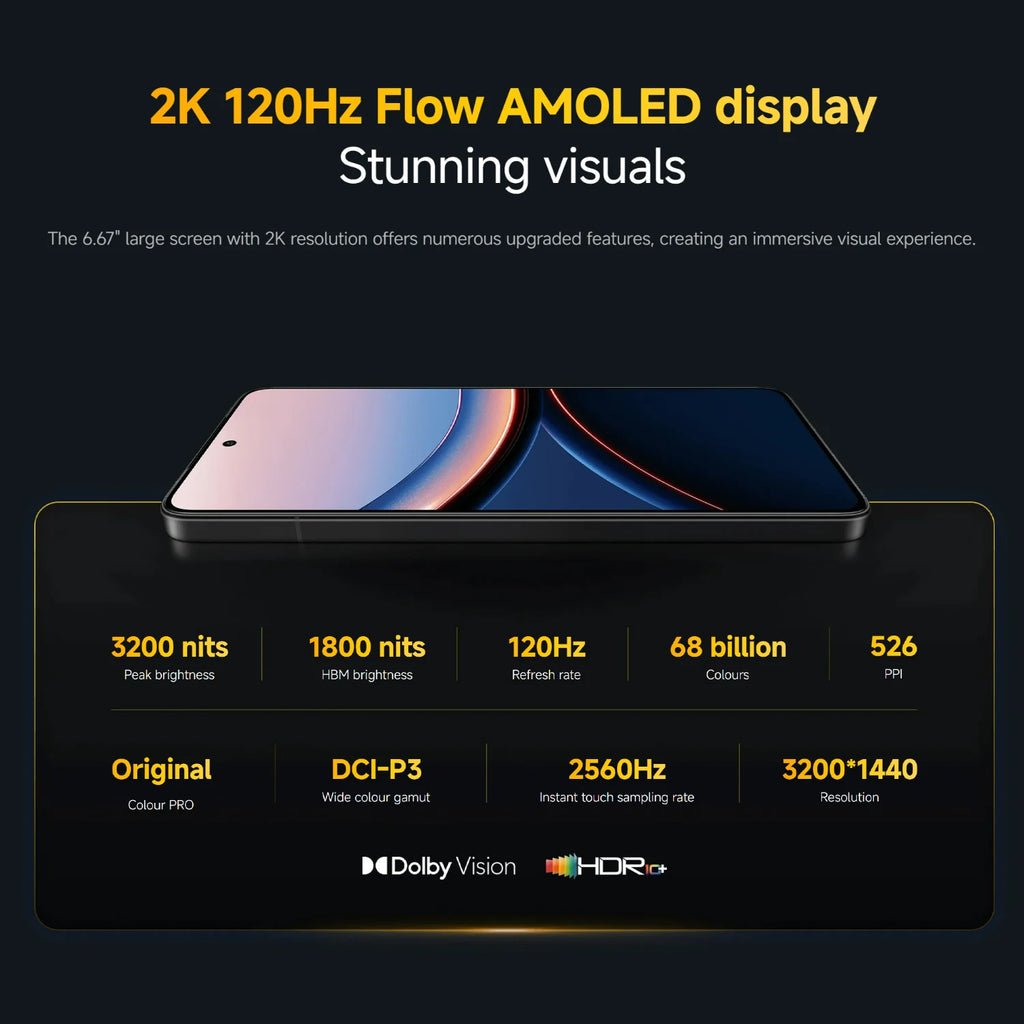 POCO F7 Ultra 5G 16+512GB Global Version 2K 120Hz AMOLED Dispaly Flagship Snapdragon® 8 Elite 50MP AI Dual Camera 5300mAh 120W